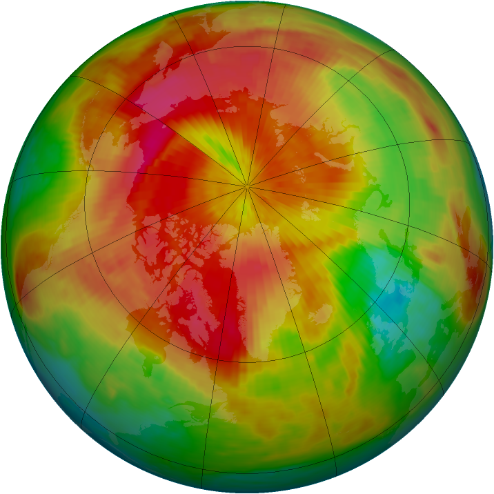 Arctic ozone map for 28 March 1998